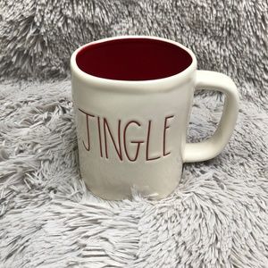 Rae Dunn JINGLE Red & White Holiday Christmas Mug